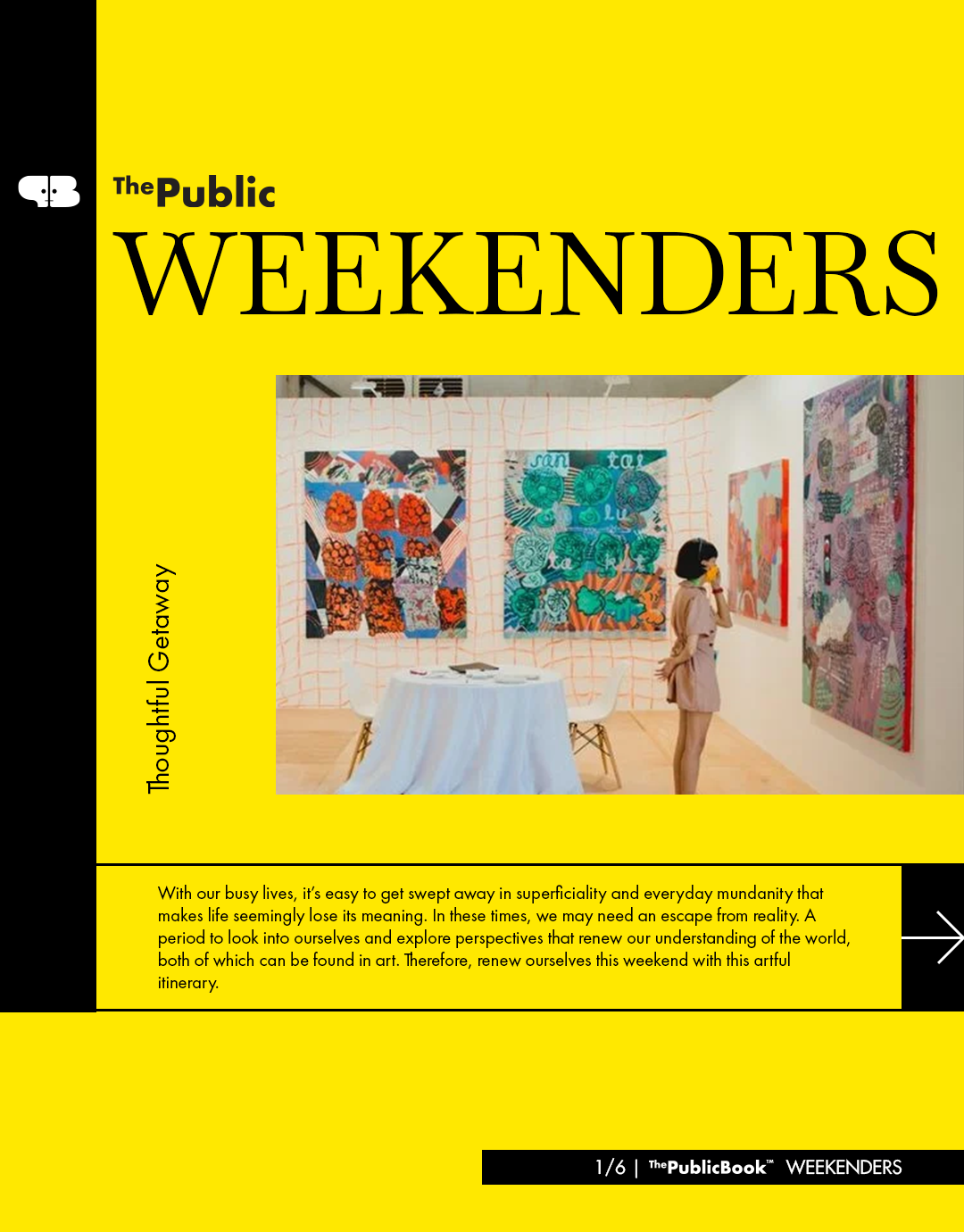 Weekenders The Public Book 4 Oct